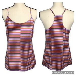 J. Crew Factory Multicolored Striped Racerback Adjustable Straps CamisoleSz 6